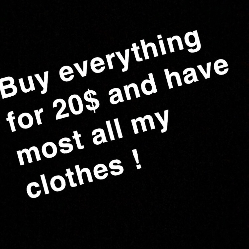 For reall if anyone wants y’all can buy my clothes